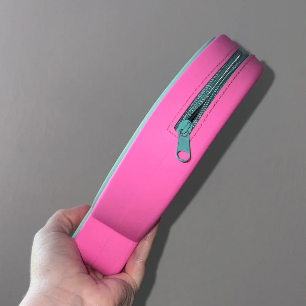 Pen+Gear Pink & Teal Zip Pencil Pouch - Picture 6 of 7